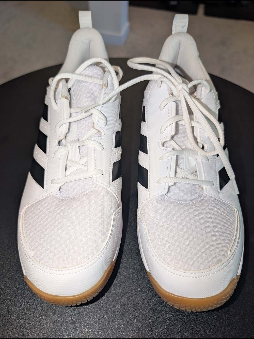 Adidas Ligra 7 White with Black Stripes Court Shoes Men's Size 13